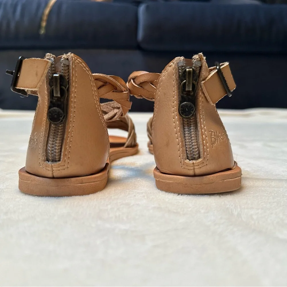 Blowfish Malibu Girls Braided Gladiator Sandals Brown Size 13